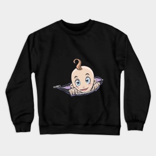 pregnant woman ZIPPER pretty BABY gift for announcements Crewneck Sweatshirt